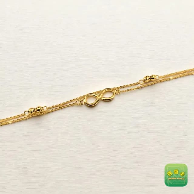 【熊貓金】黃金手鍊永恆之願0.90錢(黃金手鍊)