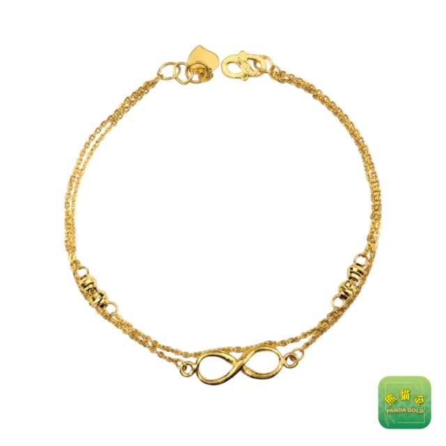【熊貓金】黃金手鍊永恆之願0.90錢(黃金手鍊)