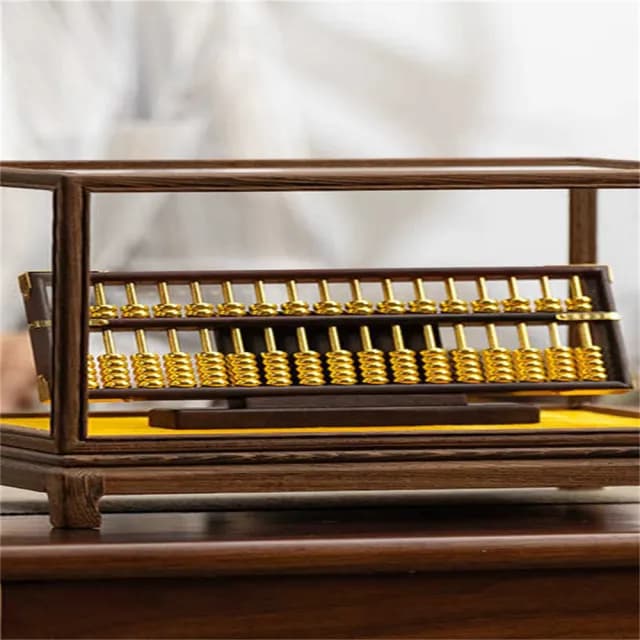【超微米】新店開業大吉禮物 算盤擺件 桌上擺飾 公司喬遷禮品 招財辦公室裝飾品(算盤擺件 大號)