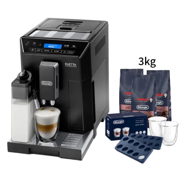【Delonghi】官方直營 ECAM 44.660.B 全自動義式咖啡機(+咖啡豆配件套組)