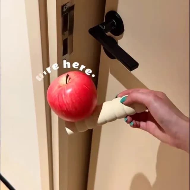 【佳の選】紅蘋果門把手保護套 家用客廳臥室飾品(新家喬遷禮物 氛圍感裝飾)