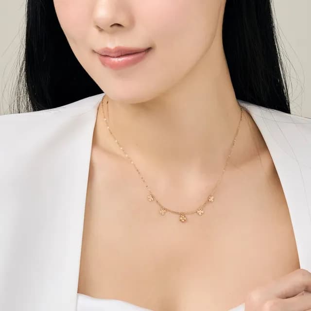 【Just Diamond】鎮金店 優雅百搭 18K玫瑰金手鍊/項鍊(任選-網路限定)