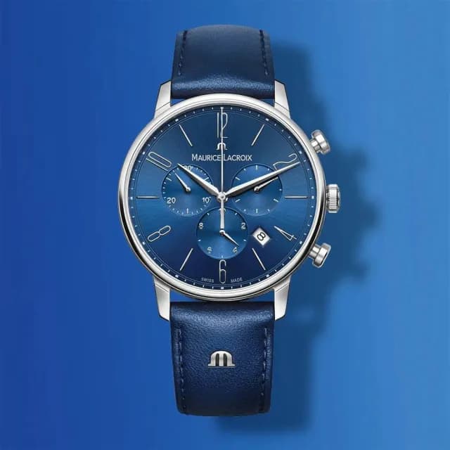 【Maurice Lacroix 艾美錶】ELIROS 經典三眼計時手錶-40mm 禮物 送禮(EL1098-SS001-420-4)