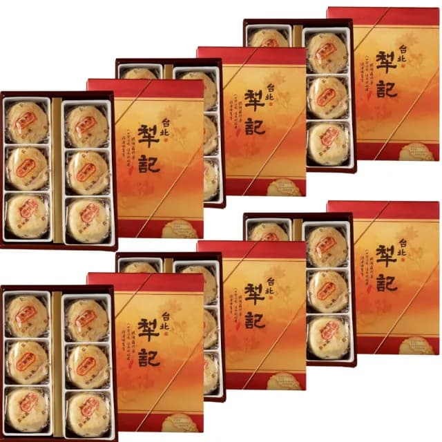 【台北犁記】綠豆椪限定禮盒x8盒(滷肉綠豆椪6顆/盒)-中秋禮盒(月餅)