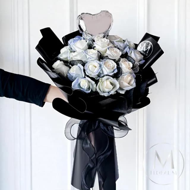 【Floral M】地中海聖托尼尼玫瑰鮮花花束(鮮花花束/花禮/買花/送禮/玫瑰/情人節生日告白求婚)