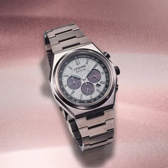 【CITIZEN 星辰】熊貓錶 Zenshin 新鈦度 限量超級鈦光動能復古三眼計時手錶 禮物 送禮 推薦(CA4610-85A)