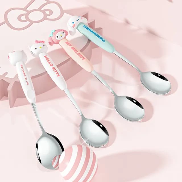 【SANRIO 三麗鷗】304不鏽鋼便攜筷子湯匙環保餐具組 附收納盒(酷洛米/美樂蒂/凱蒂貓/大耳狗)
