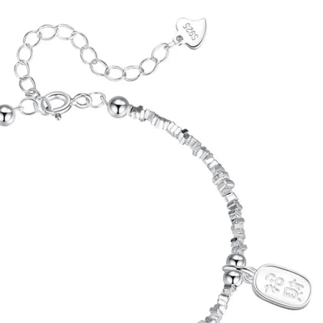 【LEEHER】雙11 手鍊女/招財納福/月光石/S925/飾品/手鍊/純銀手鍊/禮物