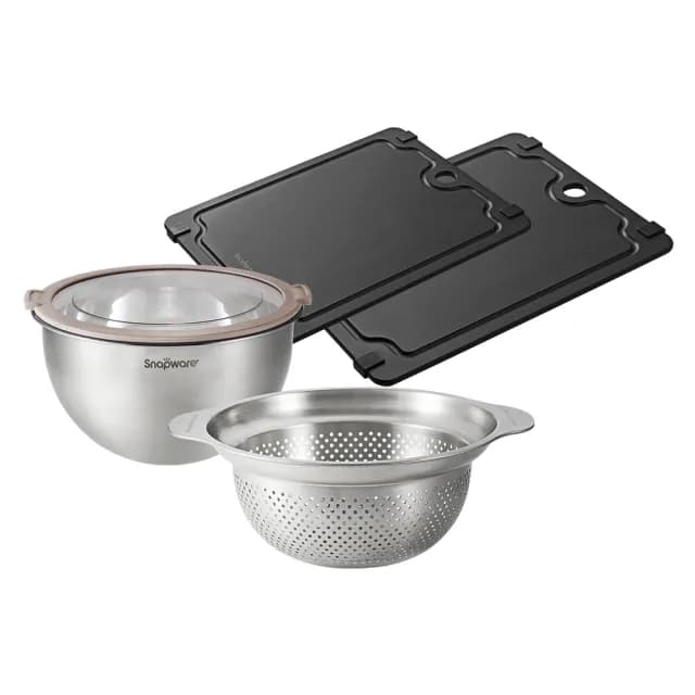 【CorelleBrands 康寧餐具】SNAPWARE 多功能料理組-多款任選(瀝水盆/洗菜盆/瀝水籃/調理盆/砧板)