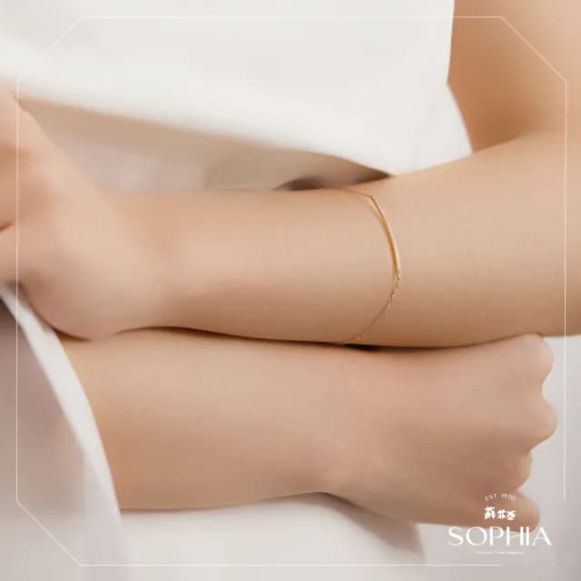 【蘇菲亞珠寶】14K玫瑰金 簡愛 鑽石手鍊