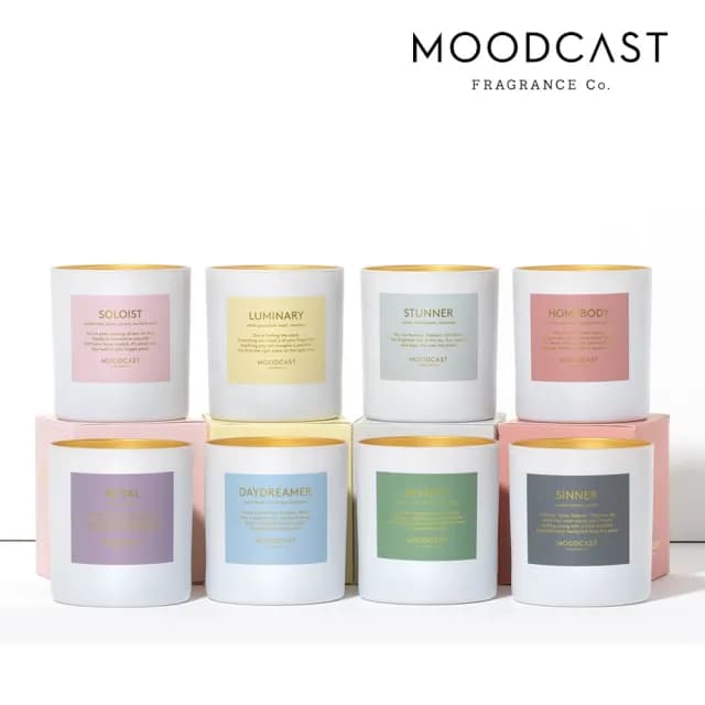 【MOODCAST】美國手工香氛蠟燭一入 8oz/227g(多款香味任選.天然椰子蠟.居家香氛.送禮首選)