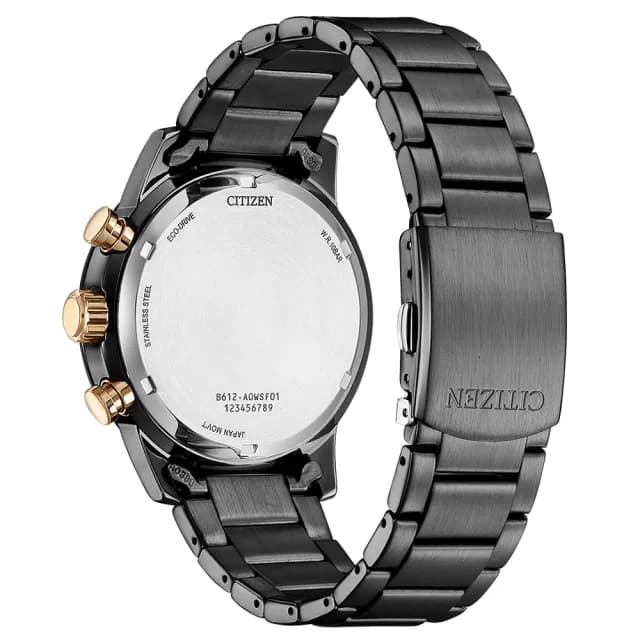 【CITIZEN 星辰】七夕情人節推薦款 光動能三眼計時手錶 禮物 送禮 推薦(CA0746-85E)