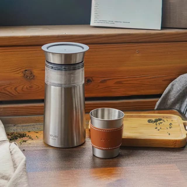 【Driver】鋼丹泡茶壺個人隨身組(泡茶杯 泡茶壺 沖茶壺 不鏽鋼茶壺 馬克杯 隔熱杯 茶器 茶具 茶壺茶杯組)