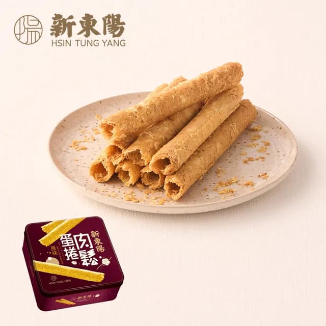【新東陽】原味/海苔肉鬆蛋捲禮盒2盒組(贈提袋)