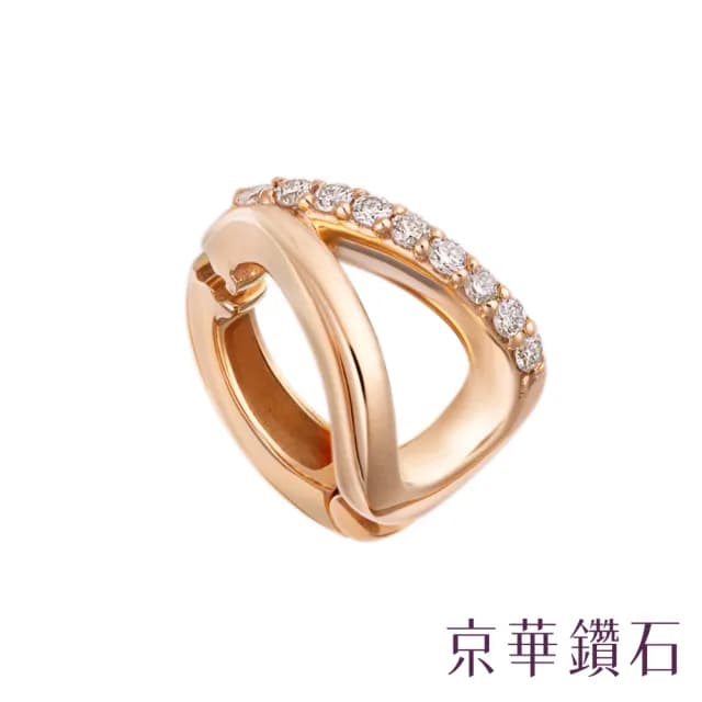 【Emperor Diamond 京華鑽石】10K黃 天然鑽石 共0.09克拉 鑽石耳骨夾 星鑽II(耳骨夾)