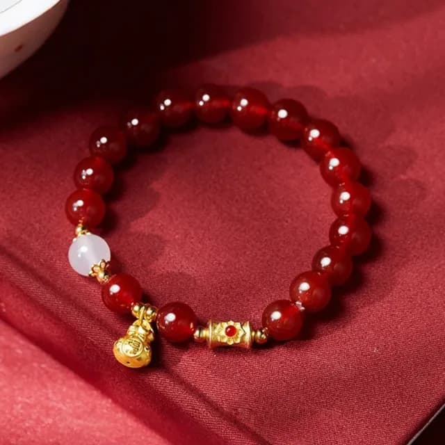 【LEESA】雙11 足銀999\福袋\紅瑪瑙手鍊\串珠手鍊\手鍊\飾品\純銀\本命年