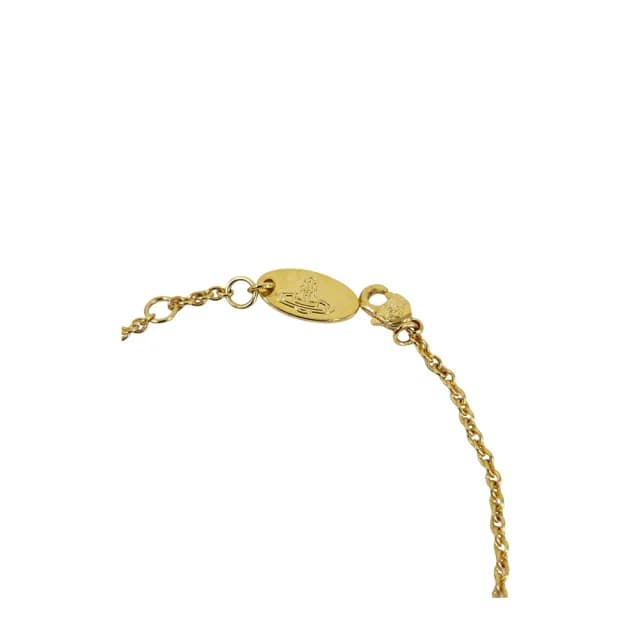 【Vivienne Westwood】Vivienne Westwood 珍珠搭配粉色星球金色手鍊(附原廠紙盒紙袋)