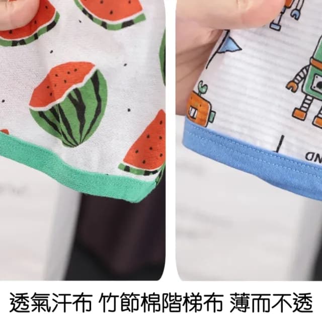 【橘魔法】滿印透氣竹節棉護肚套裝(居家服 護肚褲 睡衣 男童 女童 中性款 兒童 童裝)