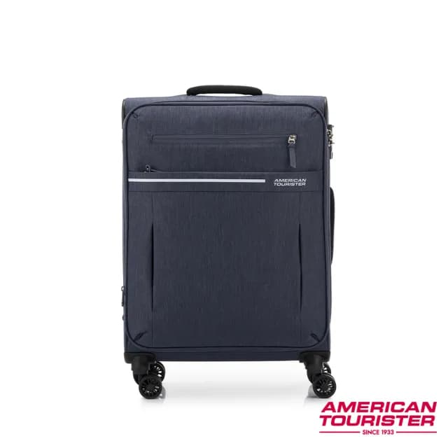 【AMERICAN TOURISTER 美國旅行者】24吋 SKY BLAZE 前開式/上掀式可擴充輕量布面軟殼行李箱/布箱(多色可選)