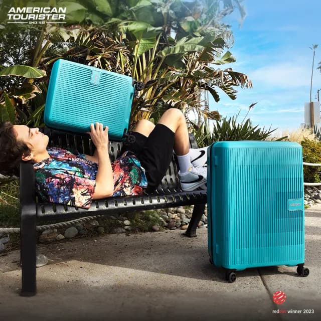 【AMERICAN TOURISTER 美國旅行者】20吋 AEROSTEP 立體漸層可擴充大容量輕量PP行李箱/登機箱(多色可選)