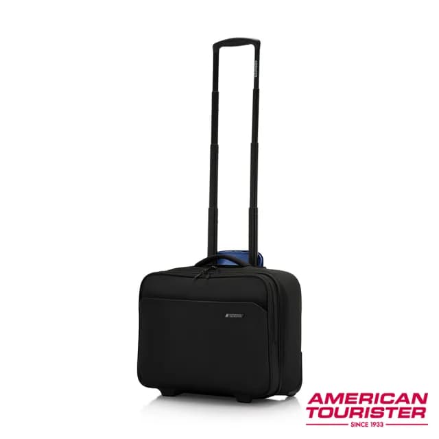 【AMERICAN TOURISTER 美國旅行者】16吋 RUBIO 商務輕量布面軟殼行李箱/布箱/登機箱/機長箱/旅行箱(黑色)