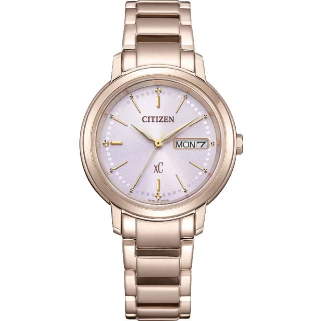 【CITIZEN 星辰】Hebe田馥甄廣告款 XC 七夕情人節推薦 光動能大三針女錶 手錶 畢業 禮物(EW2426-54X)