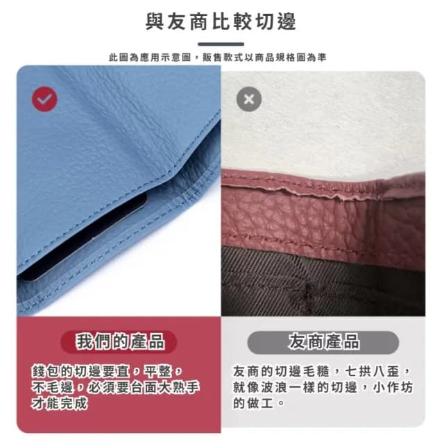 【小巧好裝】日系真皮RFID防盜刷短夾(錢包 皮夾 皮包 名片夾 素色 頭層牛皮 禮物 零錢包 多分層)