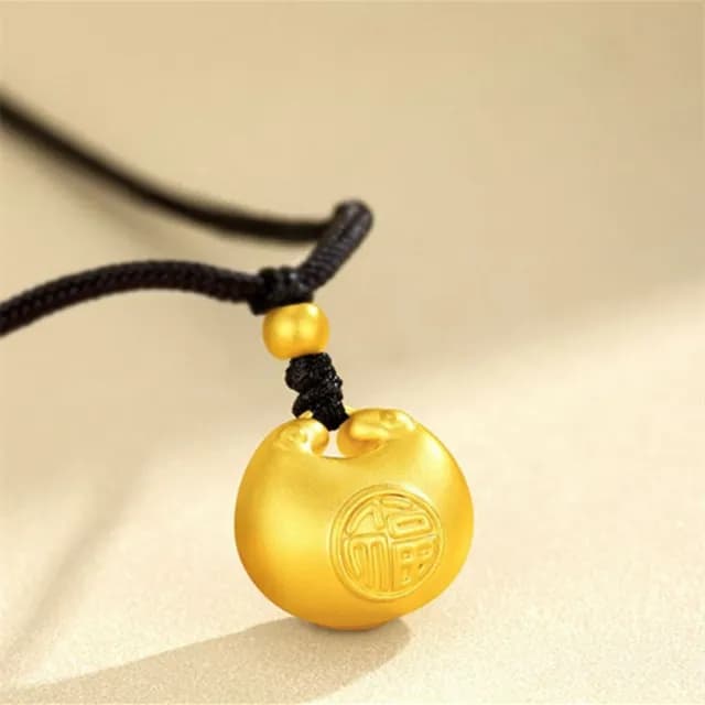 【Penny珮妮】黃金999 迷你福袋轉運金珠 吊墜項鍊(母親節 情人節 生日禮 交換禮物 送女友 尾牙 新年 結婚)