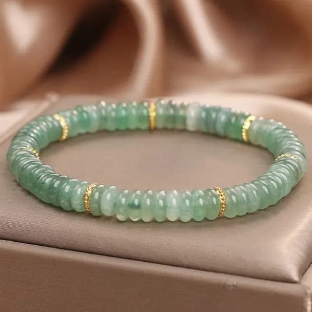 【天然之美】天然東陵玉切片手鍊(6.5mm 新中式 串珠 手環 手珠 飾品 配飾 送禮 平安)