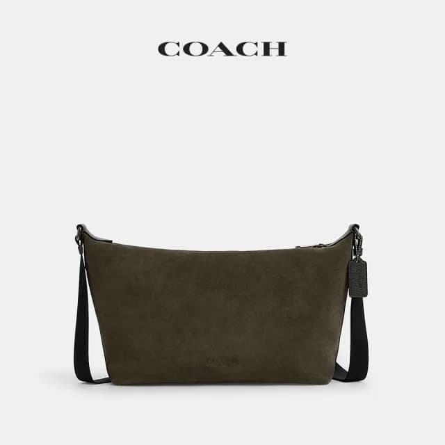 【COACH】蔻馳官方直營 FINN斜背手袋 斜背包 側背包 斜挎包-QB/Uniform Green(CCG17)