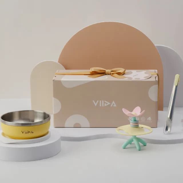【VIIDA】阿姆阿姆好食趣禮盒組(寶寶餐具/固齒器/彌月/生日/新生兒/送禮)
