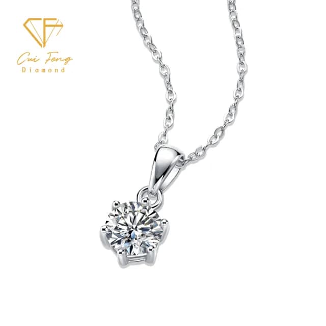 【CF鑽飾】項鍊 莫桑鑽《宣言》(1克拉 雙11限定 鑽石 項鏈 求婚 禮物 生日 生日)