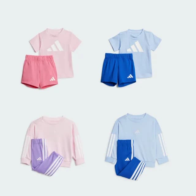 【adidas 愛迪達】兒童運動套裝 上衣+褲 嬰幼童款 童裝 男童/女童(多款任選)