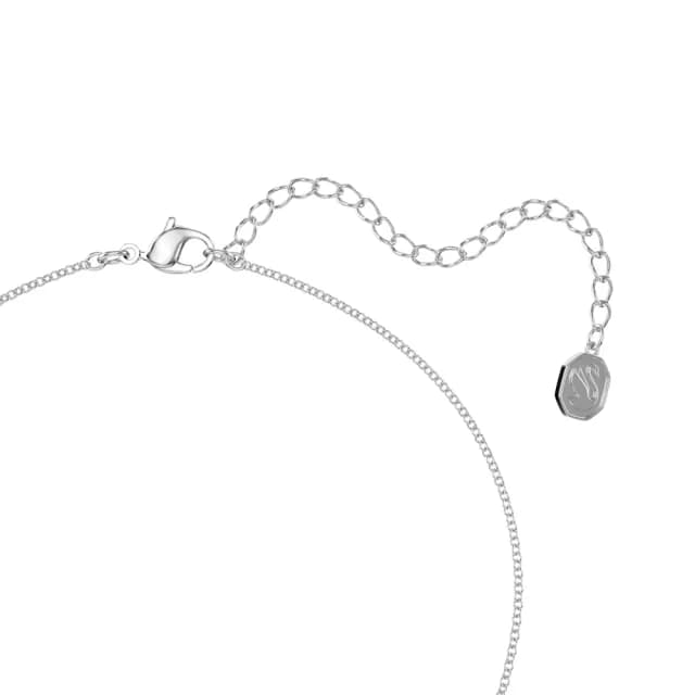 【SWAROVSKI 施華洛世奇】Dextera 鍊墜 墜鍊 項鍊 白色 鍍白金色(線上限定款)