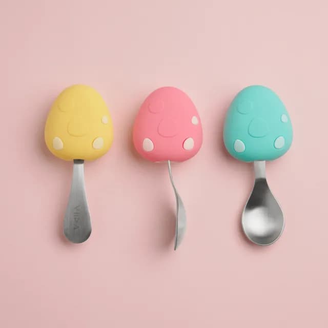 【VIIDA】Souffle 抗菌不鏽鋼學習湯匙(小兒發展專業治療師一致推薦學習餐具/寶寶餐具)