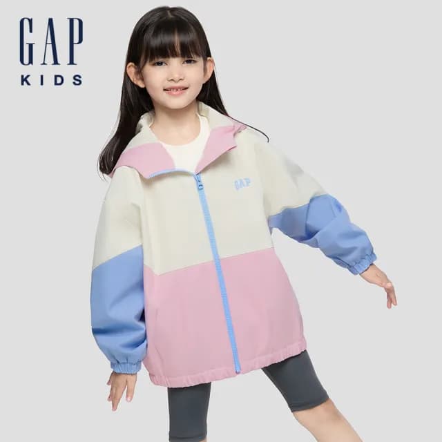 【GAP】女童裝 Logo連帽外套-粉色(805346)