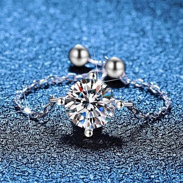 【巴黎精品】現貨+預購 頂級莫桑鑽石戒指925純銀戒指婚戒女鑽戒子對戒尾戒情人節禮物(1克拉女飾品a1kv12)