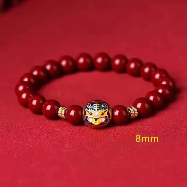 【巴黎精品】現貨+預購 硃砂手鍊朱砂手珠手串擋煞防小人轉運淨化招財開運(吞金獸6/8mm女飾品2款a1jt66)