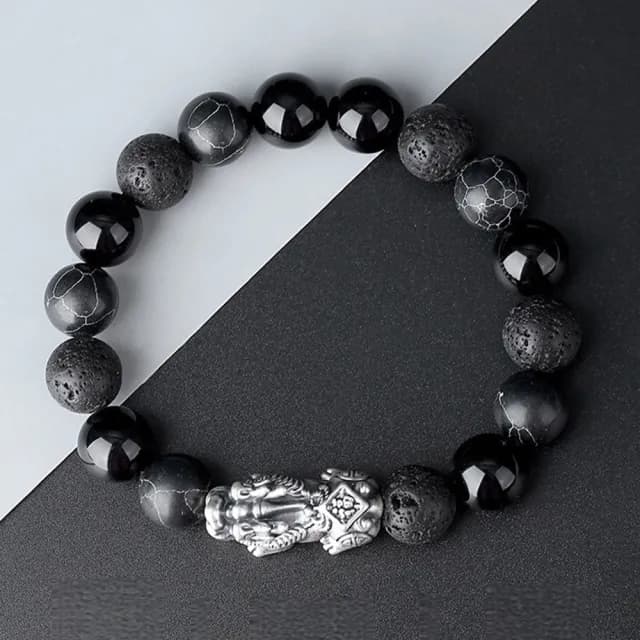 【KT DADA】雙11 黑曜石手鍊 貔貅手鍊 招財納福 復古手鍊 手串 手鍊 小眾設計