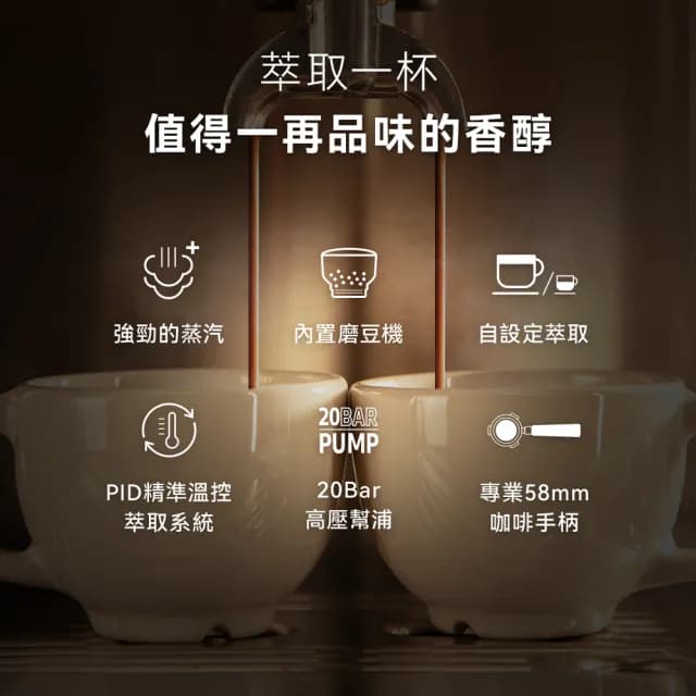 【SCION】CAFE PRO經典半自動義式濃縮咖啡機+星巴克豆3包(全配組)