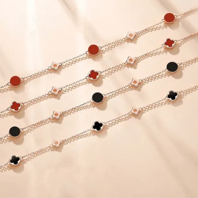 【MoonDy】雙11 S925 純銀手鍊 簡約手鍊 幸運草手鍊 閨蜜手鍊 生日禮物