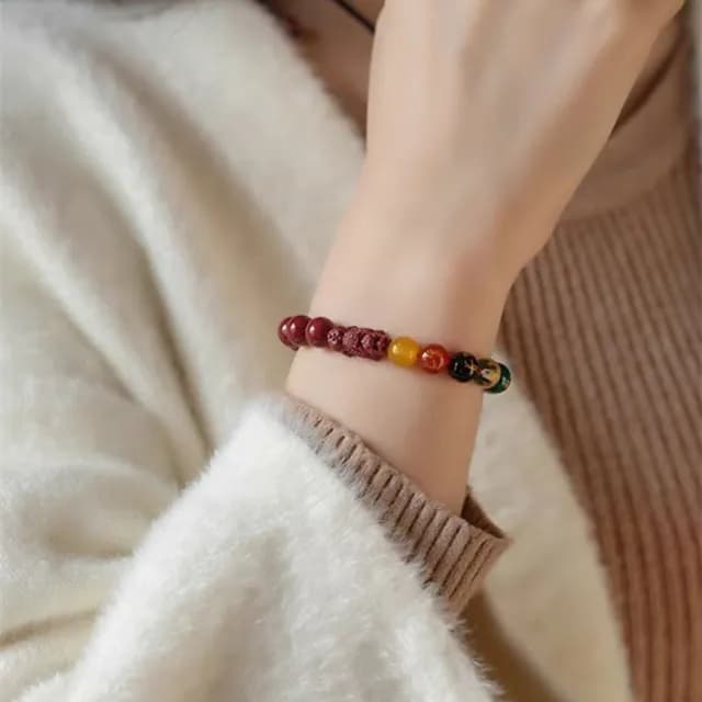 【Penny珮妮】紫金硃砂貔貅瑪瑙五路財神手鍊8mm(母親節 生日禮 交換禮物 情人節 送女友 尾牙)