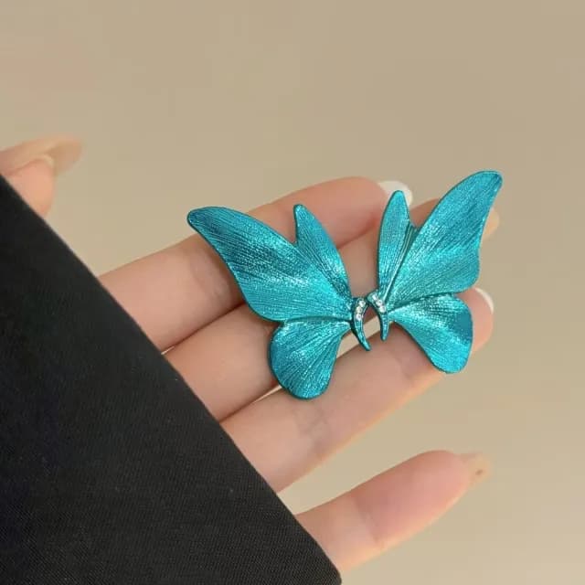 【夢幻蝶仙】超仙藍蝴蝶耳環1對(浮誇 耳墜 耳飾 耳針 耳釘 首飾 情人節 禮物)