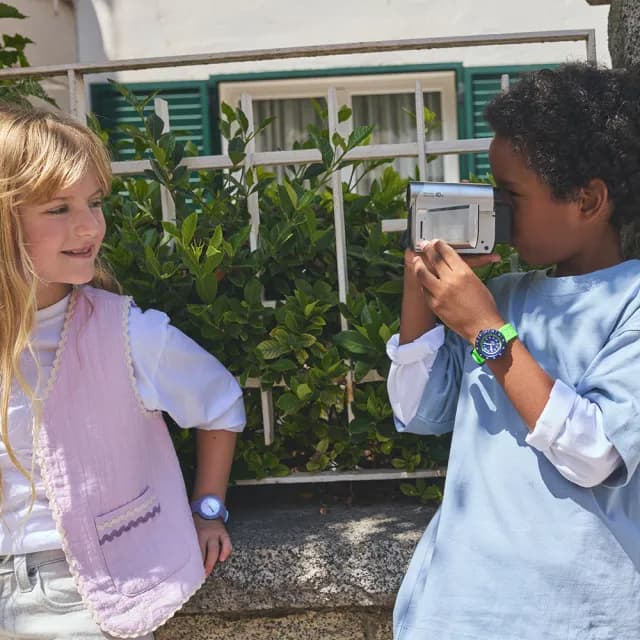 【Flik Flak】NEONBRICK 兒童手錶 兒童禮物/安全防水/瑞士製造 FCSP132(36.7mm)