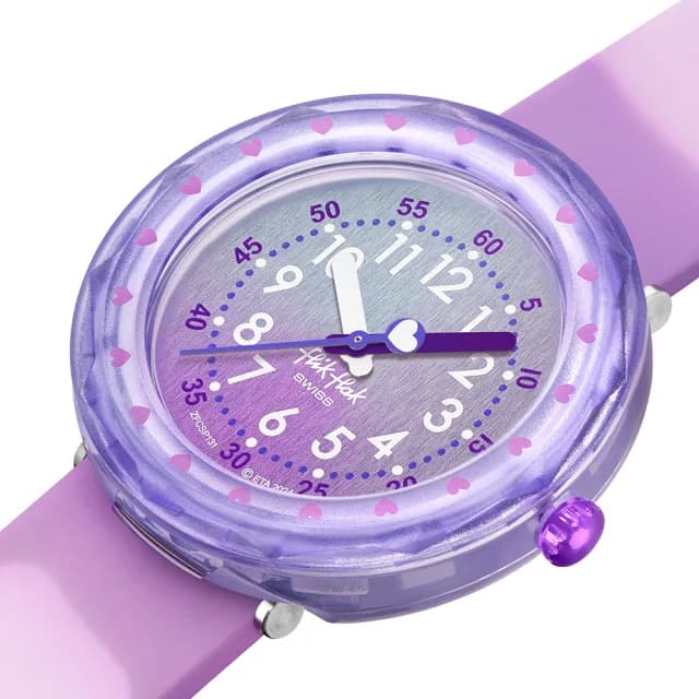 【Flik Flak】FUZE IN PURPLE 兒童手錶 兒童禮物/安全防水/瑞士製造 FCSP131(36.7mm)