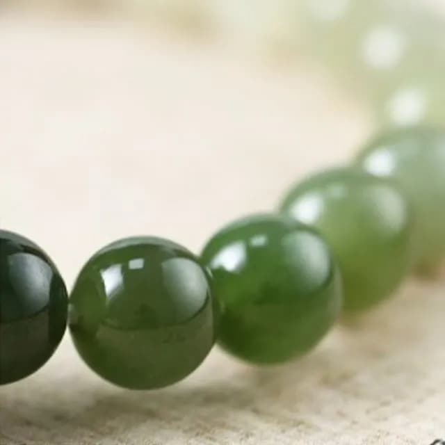 【MoonDy】沉香木手鍊 和田玉手串 如意紋跑環 天然玉石 玉飾品 圓珠手串