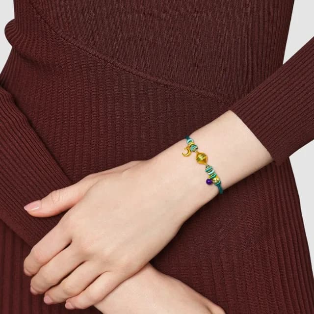 【點睛品】碧海金月 青金石黃金手鍊