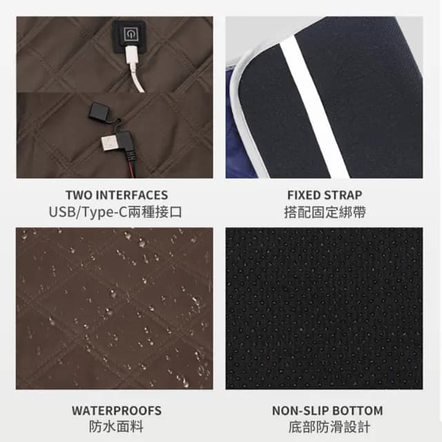 【Warmi】三檔溫控石墨烯加熱坐墊 驅寒保暖坐墊 沙發座椅發熱毯墊 電熱坐墊 電毯暖身墊 暖背椅墊(交換禮物)