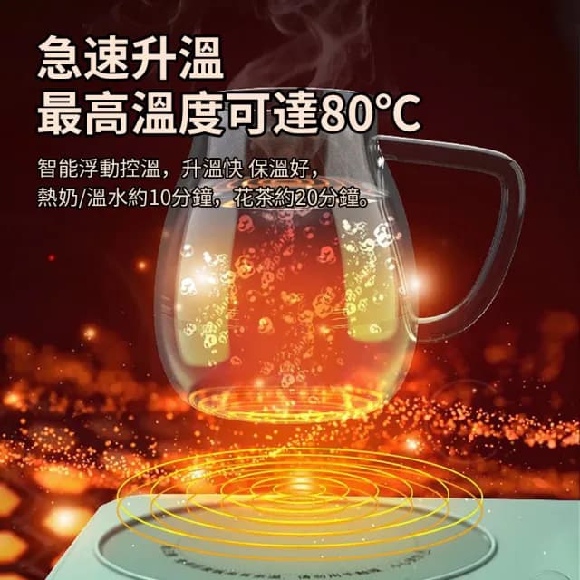【暖物集】加大面板智能恆溫杯墊 三檔調溫保溫杯墊 辦公室加熱暖杯墊 牛奶暖暖杯 微晶爐 暖杯器 交換禮物