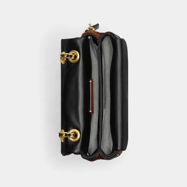 【COACH】蔻馳官方直營 TABBY 20 拼綴絎縫單肩手袋 單肩包 肩背包-B4/楓棕色 影棕色(CBG88)